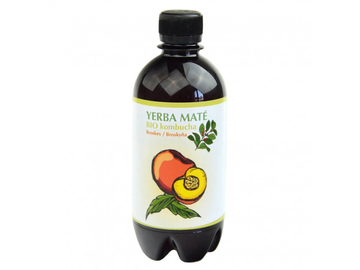 Bio kombucha Yerba maté a broskev 400ml Stevikom 